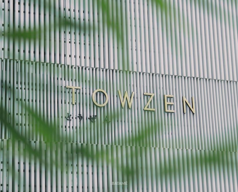 the brand name of Towzen on the exterior side of Towzen Batam