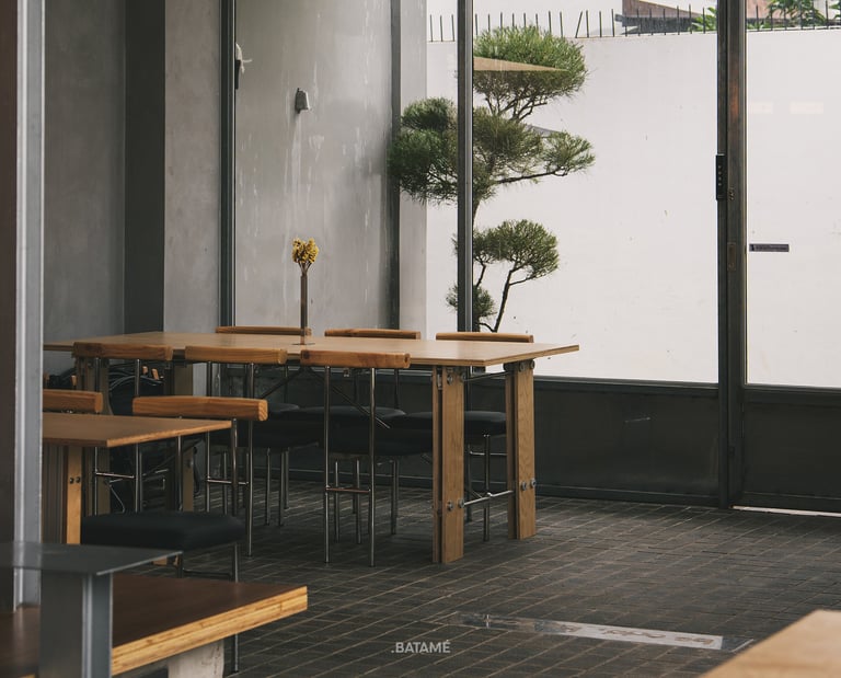 interior area with brutalism design at odd Batam