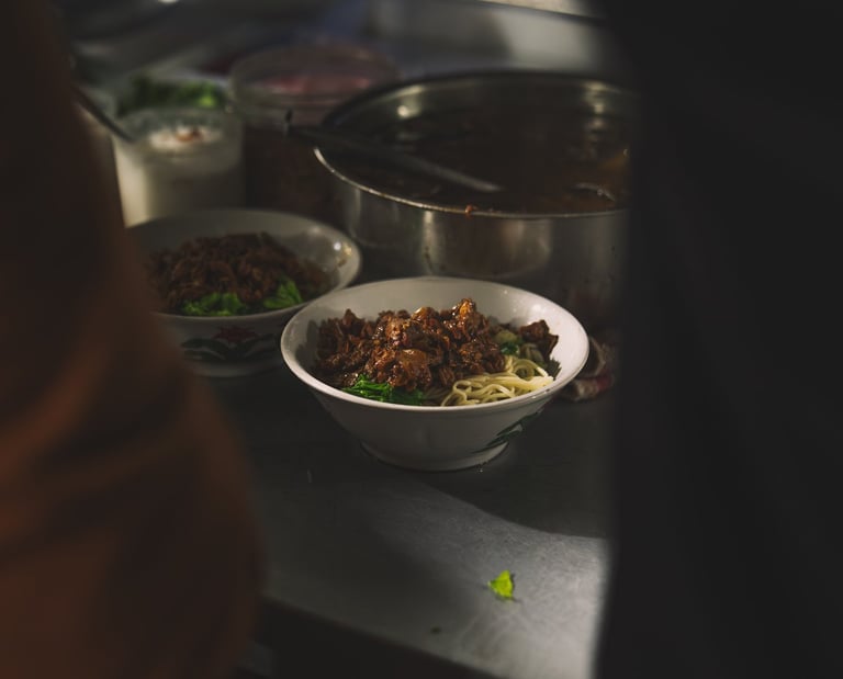 Mie Ayam Bakso ready to serve at Langgeng Mie Ayam Bakso Batam