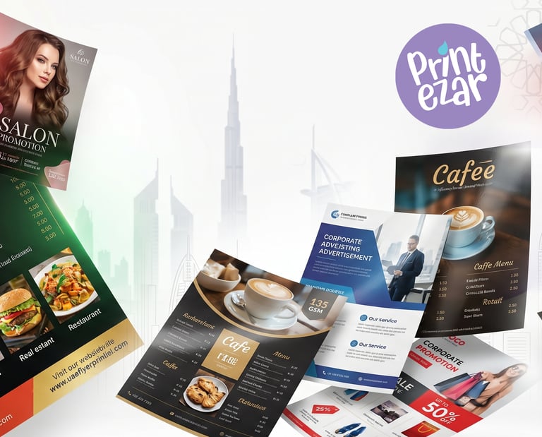 Flyer Printing at affordable prices delivered across UAE. Best Prices. Premium Quality. 