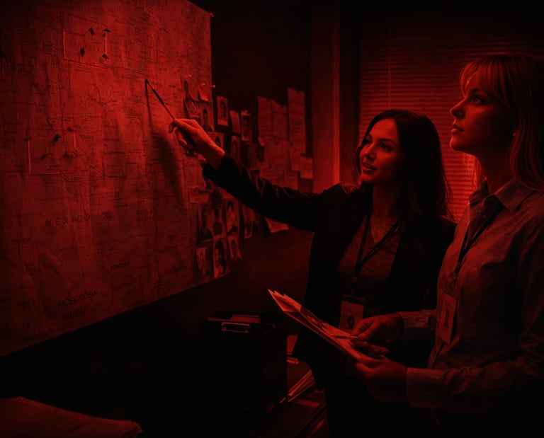 Dos chicas investigando