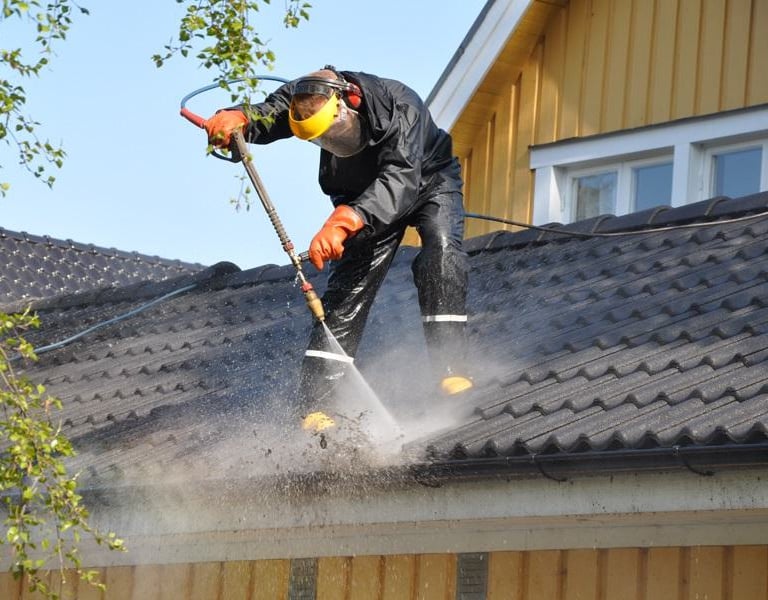 Gutter cleaning service Lakeland Florida Flushing Gutter