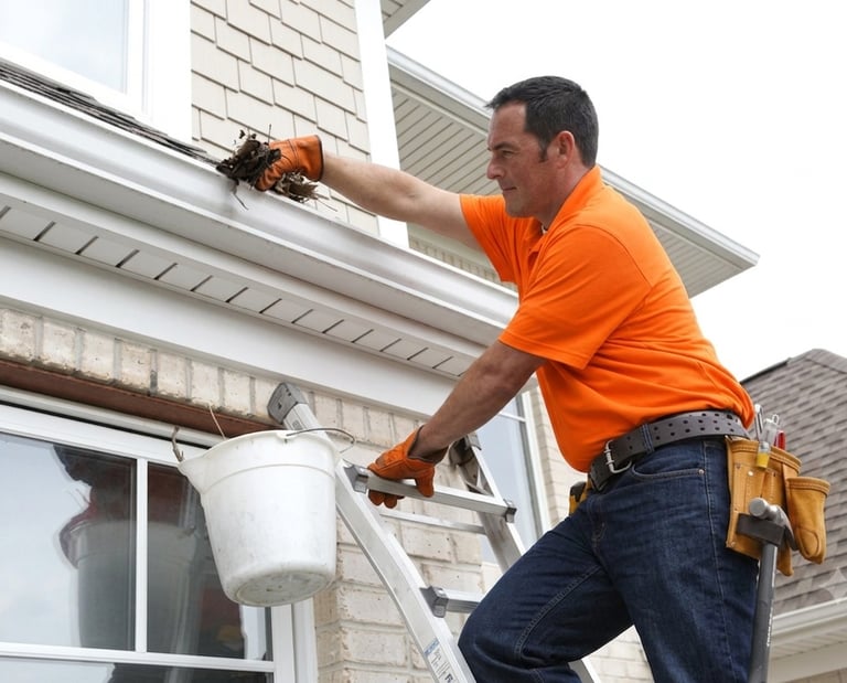 Deep gutter cleaning service in Lakeland, Florida