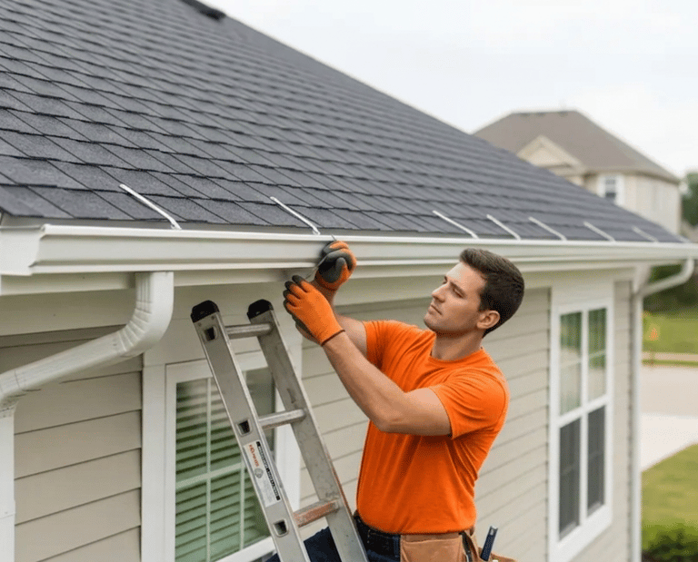 Gutter cleaning service Lakeland Florida Checking Gutter