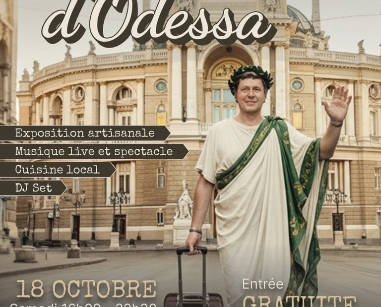 Affiche sur la fête d'anniversaire d'Odessa en octobre