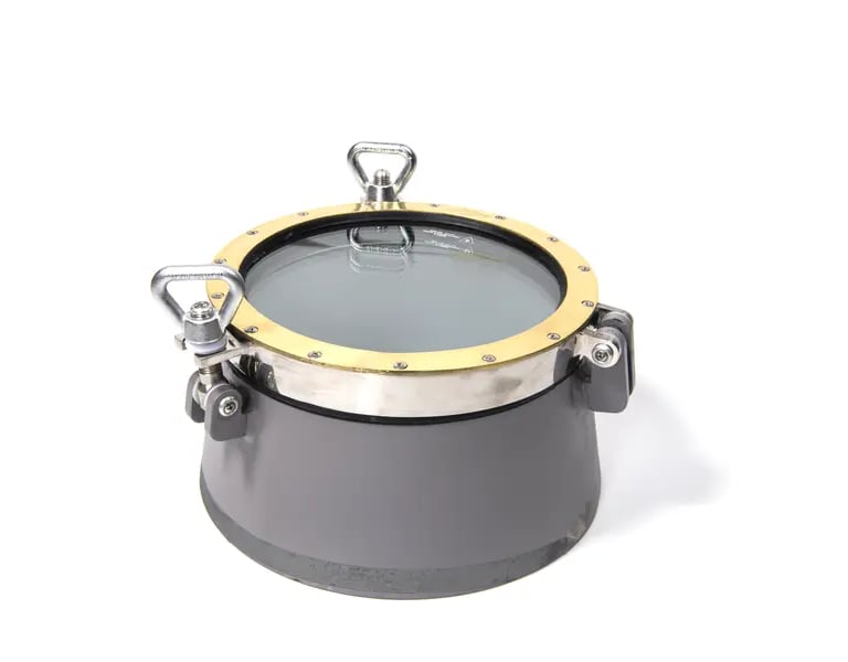 300mm opening porthole stainless and brass