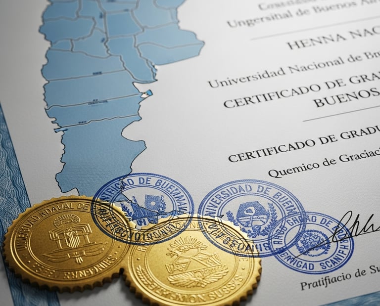 Certificación académica con validez nacional respaldada por documentación oficial y sellos instituci