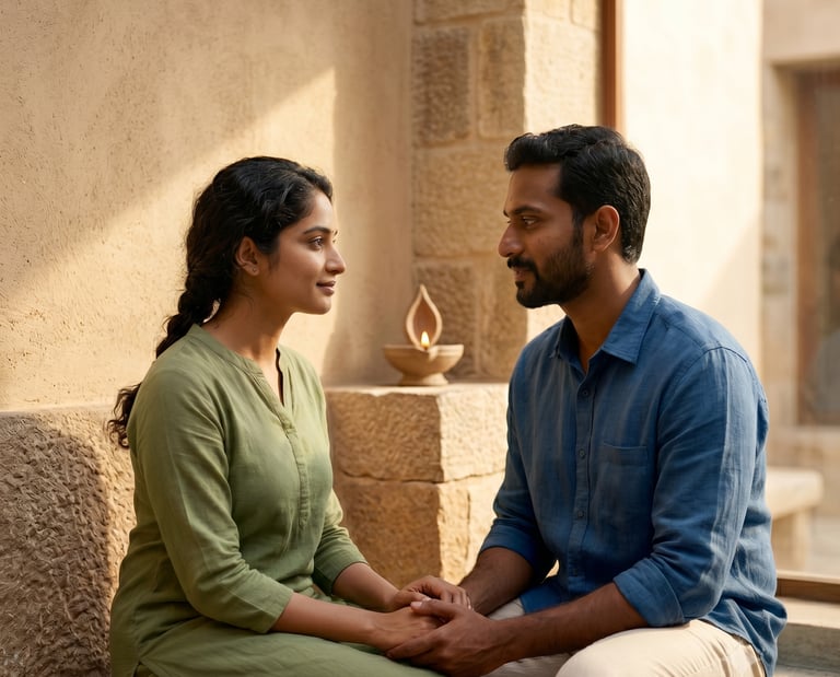 Co-facilitated couples therapy and relationship coaching session by husband-and-wife team at Turtle 