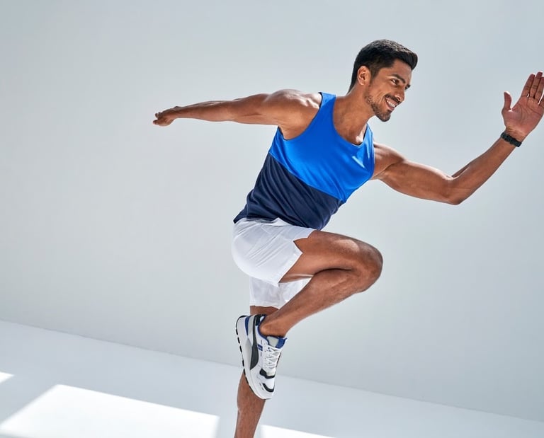 Dany Peña in  jumping/action shot