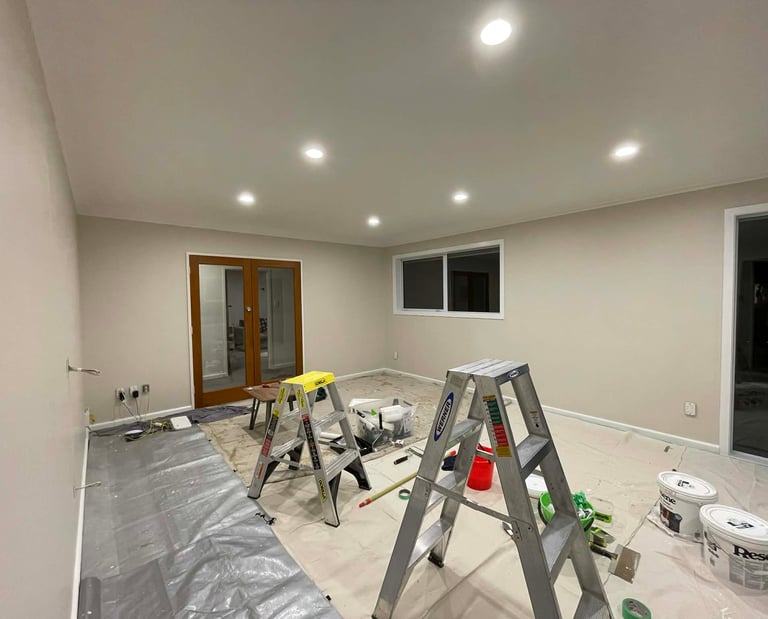 LED recessed downlights in renovation Christchurch