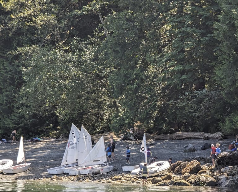 Our opti program is for sailors ages 7 to 9. Learn fun skills on the ocean this summer!