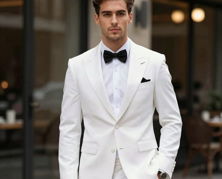 man standing near white wall