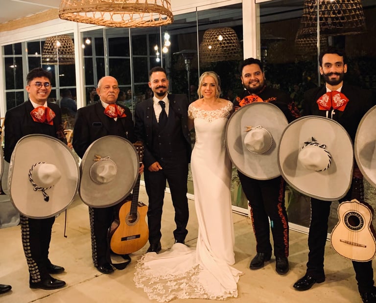 Mariachi en boda en Madrid durante celebración