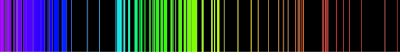 Emission spectrum of iron. By Nilda - Own work, Wikipedia