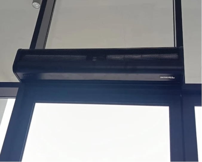 Black Air Curtain - Steel