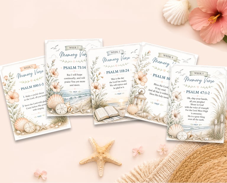 Praise & Prayer Memory Verse Cards when you sign-up
