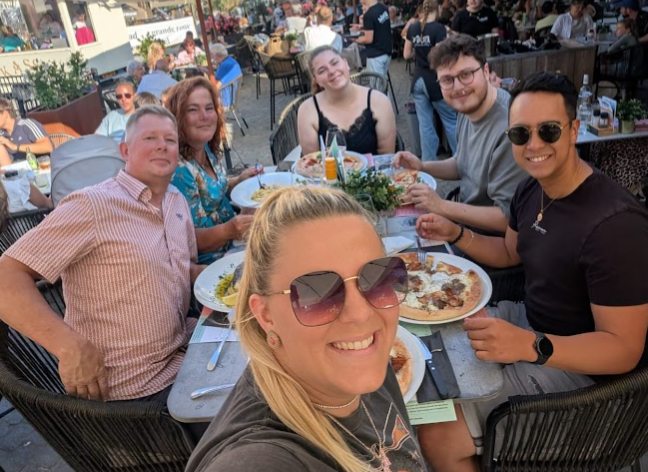 Family enjoying diner in Bergen op Zoom