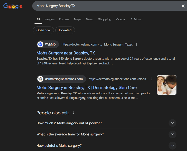 mohs surgery seo services