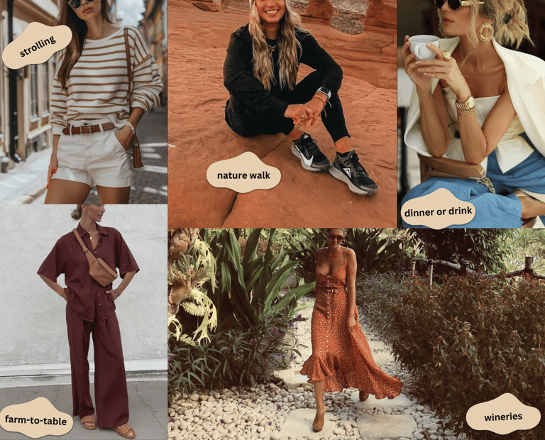 earth tones outfits for Arizona trip, wine tasting or hiking
