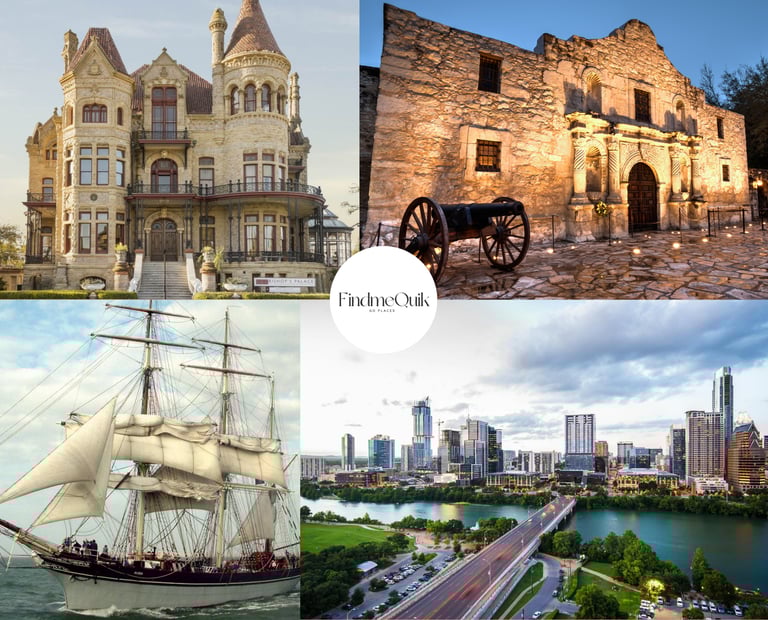 texas where to visit and what to see. set sail or visit historic sites