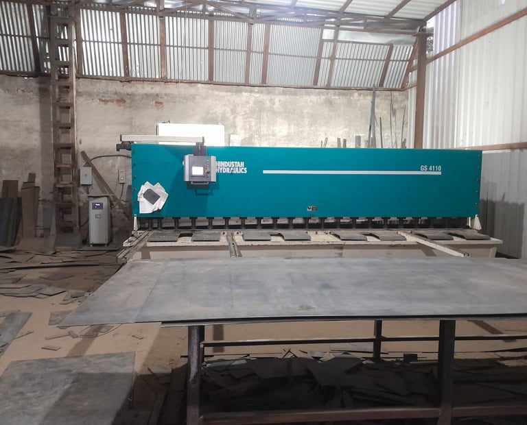 “CNC laser cutting machine precisely shaping trailer components at MS Engineering Works, Sonipat