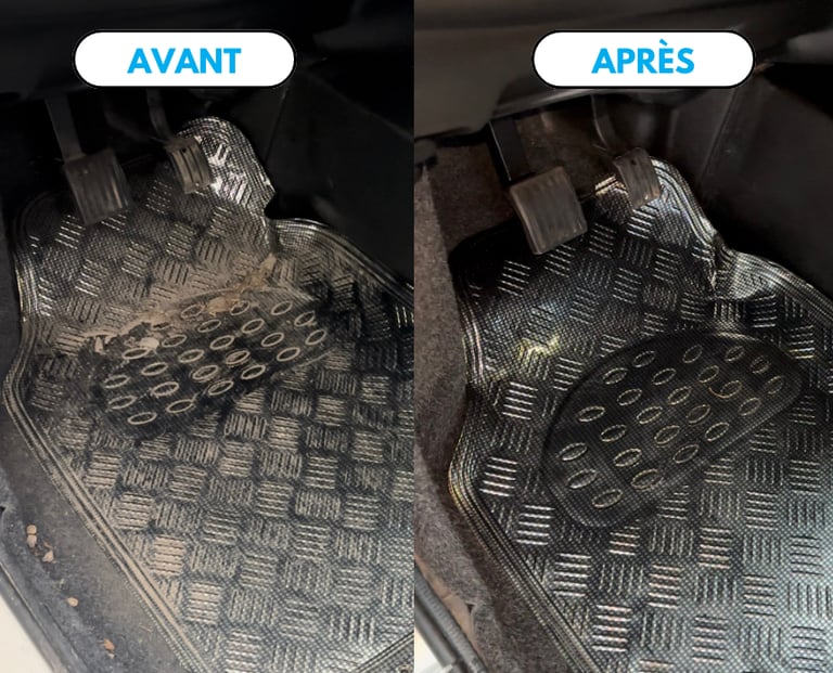 Avant après nettoyage auto 