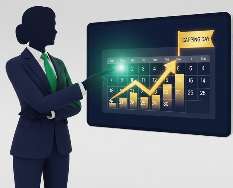 animated image of real estate agent planning capping day