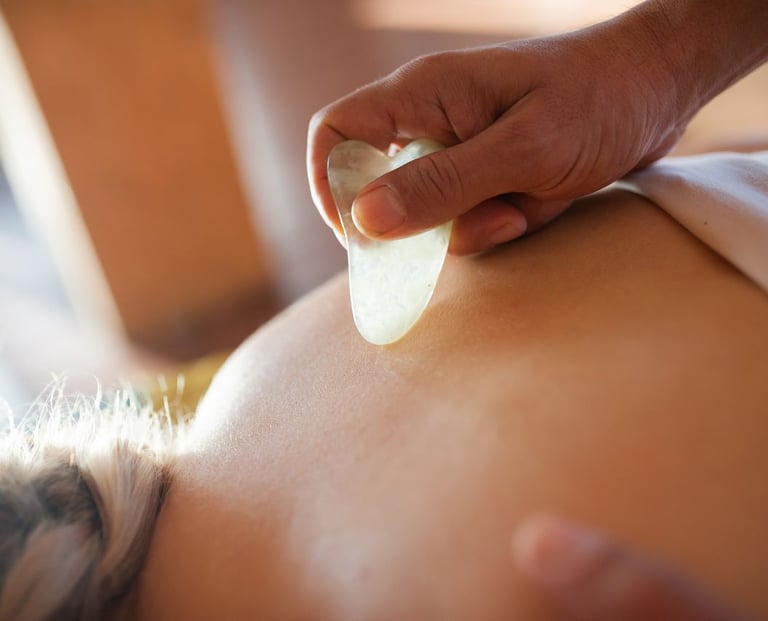 deep tension release massage as part of nervous system reset protocol, helping release chronic stres