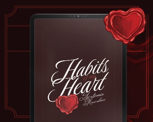 ebook book cover of poetry book Habits of my Heart by artemis moonlace