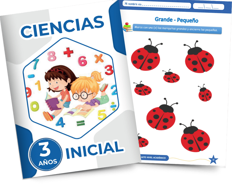 a elementary school book for 3 years with a picture of a girl and ladybug