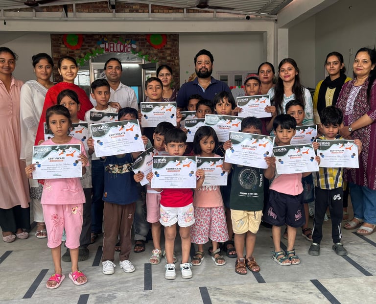 International Delhi Public School Jhabrera Students Certified Post Summer Camp