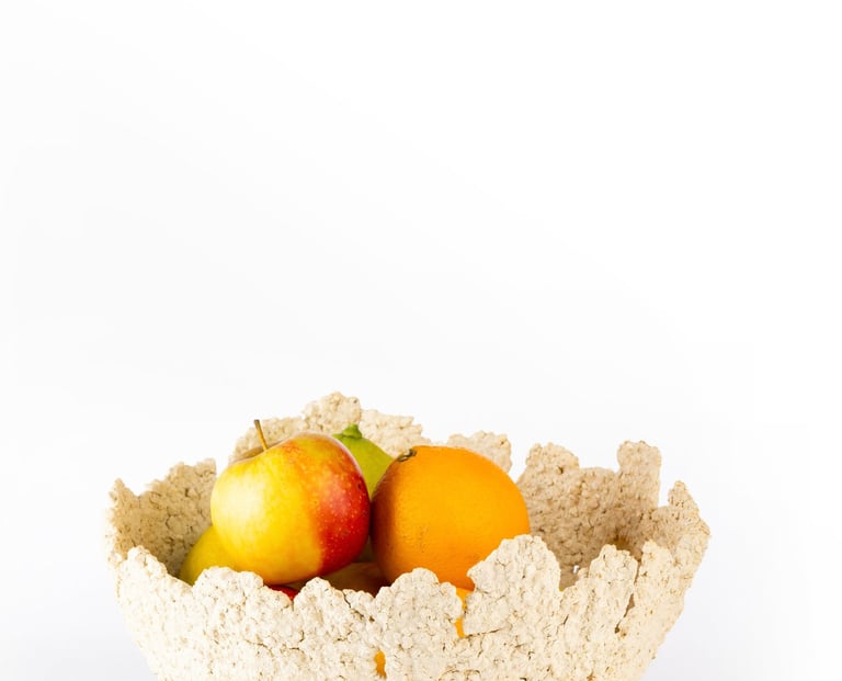 corbeille de fruits en grès chamotté