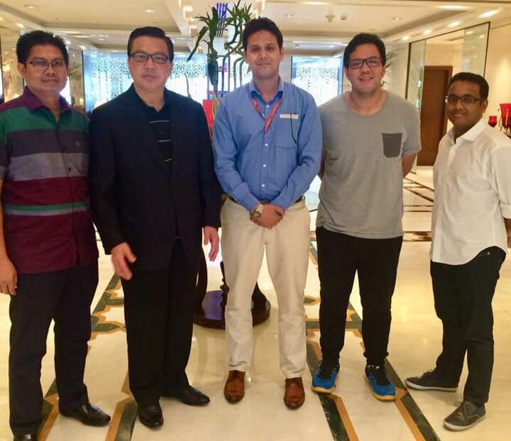 With Dato' Sri Liow Tiong Lai (second from the left), the Minister of Transport, Malaysia