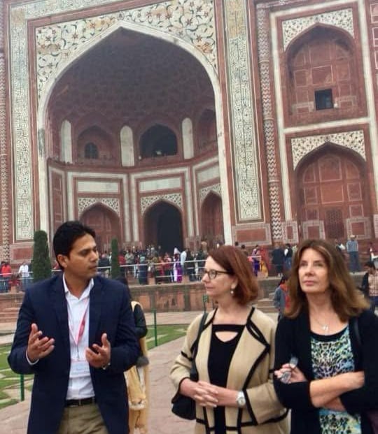 Muzammil leading a tour of the Taj Mahal for Honorable Julia Gillard, the 27th Prime Minister of Australia
