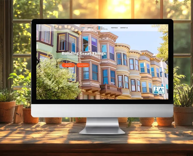 a desktop computer monitor screen displaying a website page