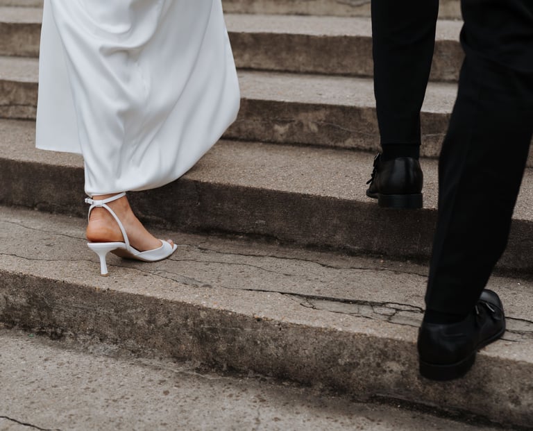 Elegant Paris wedding ceremony with city skyline in the background