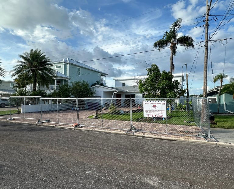 a fenced in area were a project is going to start