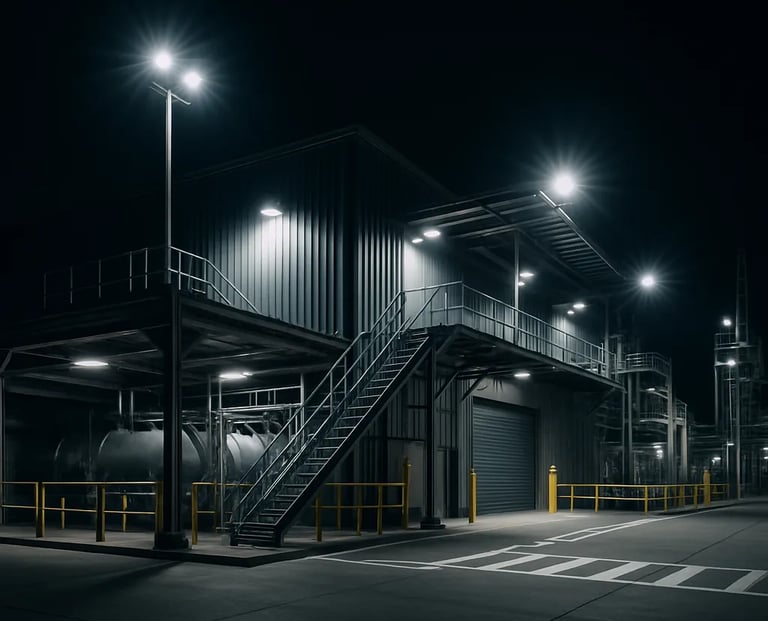 Industrial night illumination