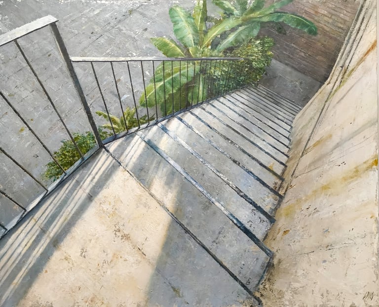 DOWN THE STAIRS 81 X 100