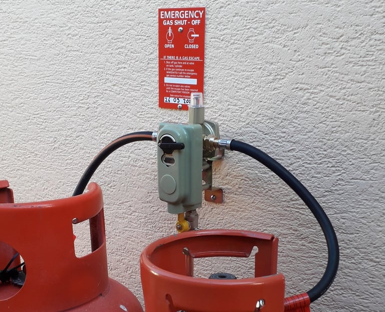 LPG bottle supply installation in Chawleigh