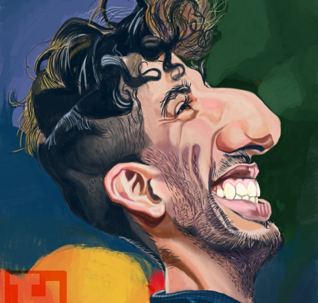 a man with a beard and a beard