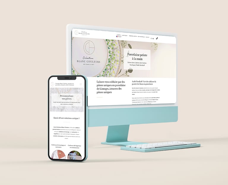 Une refonte de site ecommerce pour l'artisan Aude Novikoff, peintre sur porcelaine, Essonne