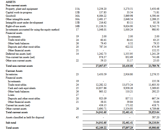 balance sheet assets of tvs supply chains solutions ipo analysis, the moat investor