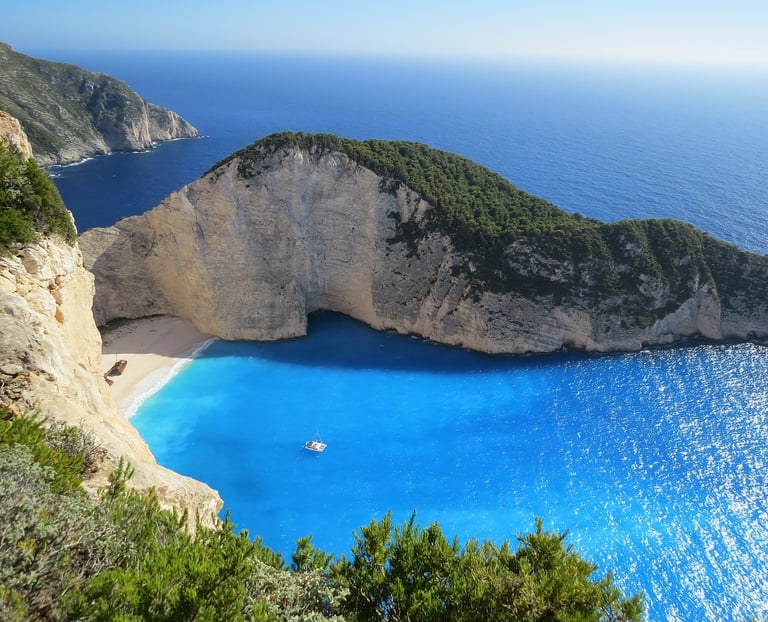 Sunlight penetrating ocean water, creating deep blue colour due to light absorption and scattering.
