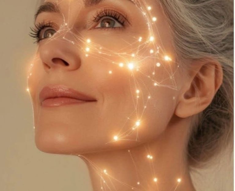 Mujer madura con piel luminosa representa tratamiento facial regenerativo en AR Clinic.