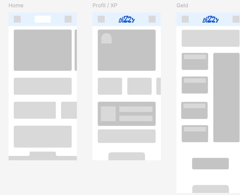Wireframe Bizzy App