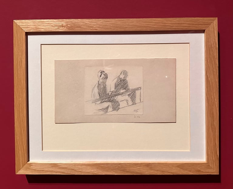 Two Figures Drawing, 1917, pencil on paper ©16mag