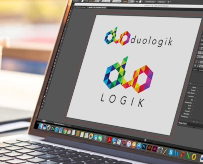 Example of a logo concept by Katchup on our computer.