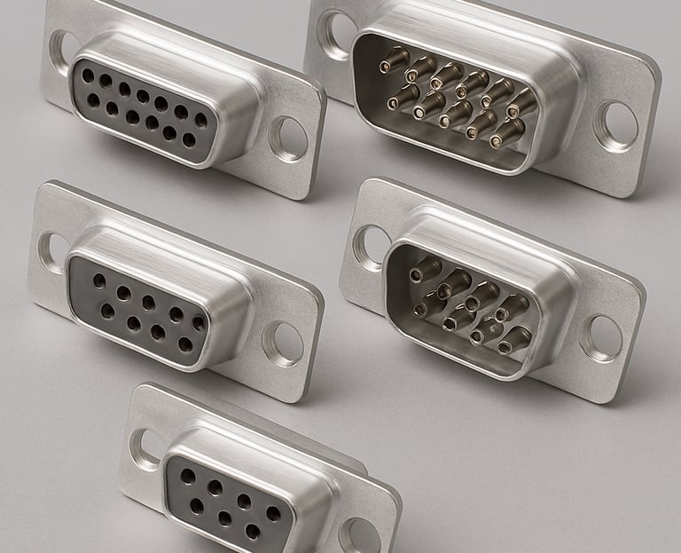 D type connector for defense