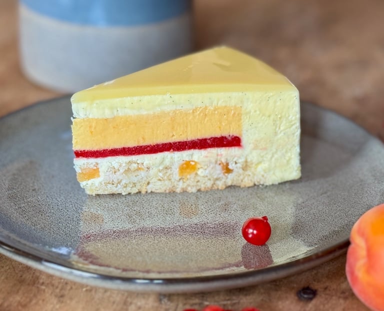 entremet abricot groseille